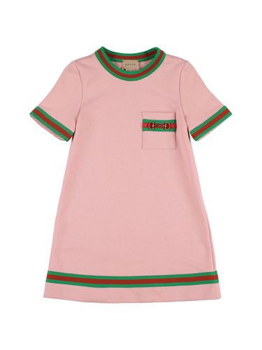 Vestido De Jersey De Algodón - GUCCI - Modalova