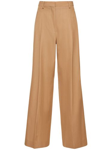 Madge Wool Twill Wide Pants - BURBERRY - Modalova