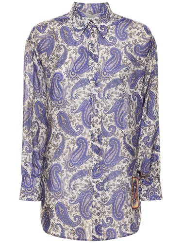 Devi Printed Relaxed Fit Silk Shirt - ZIMMERMANN - Modalova