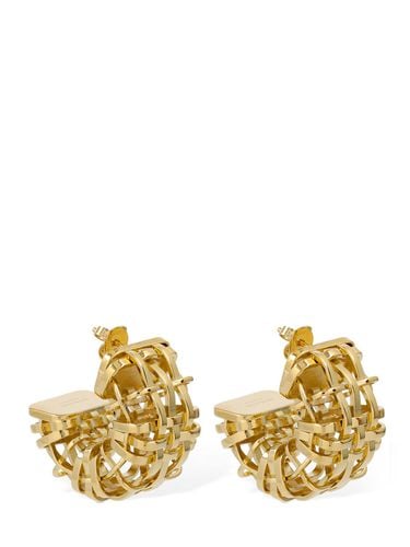 Check Open Cage Earrings - BURBERRY - Modalova