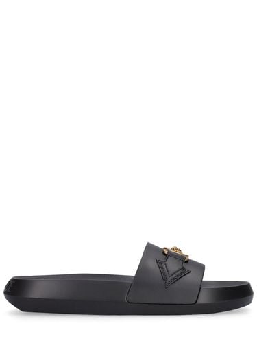 Leather Slides - VERSACE - Modalova