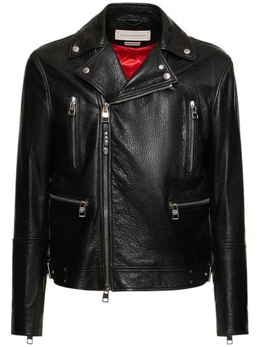 Klassische Bikerjacke Aus Leder - ALEXANDER MCQUEEN - Modalova