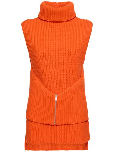 Gilet In Maglia Di Lana Con Zip - JIL SANDER - Modalova