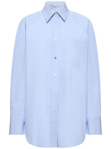 Camisa De Popelina De Algodón Con Mangas Anchas - STELLA MCCARTNEY - Modalova