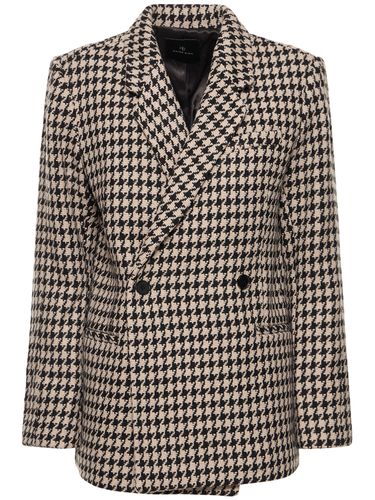 Blazer Kaia In Misto Lana Pied De Poule - ANINE BING - Modalova