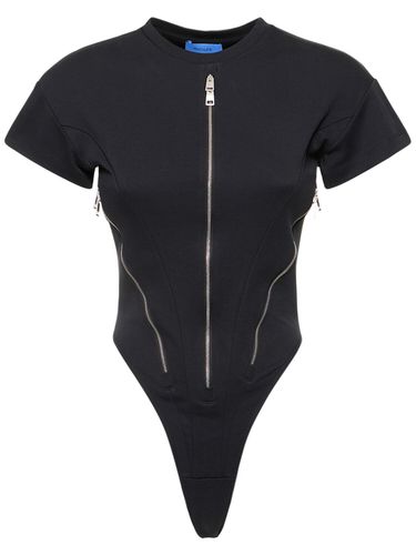 Body In Jersey Di Cotone Con Zip - MUGLER - Modalova