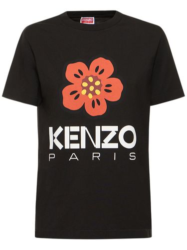 Camiseta De Algodón Jersey Con Logo - KENZO PARIS - Modalova