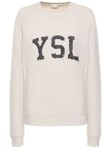 Sweatshirt Aus Baumwolle Mit Logodruck - SAINT LAURENT - Modalova