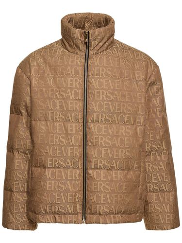 Daunenjacke Aus Baumwollmischgewebe „monogram“ - VERSACE - Modalova