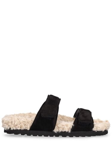 Alvine Ugh Shearling & Suede Flats - GIA BORGHINI - Modalova