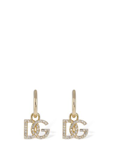 Dg Logo Crystal Mono Earring - DOLCE & GABBANA - Modalova