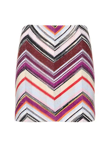 Chevron Wool Knit Mini Skirt - MISSONI - Modalova