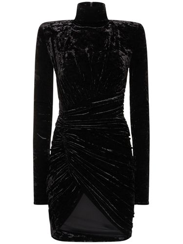 Crushed Velvet Turtleneck Mini Dress - ALEXANDRE VAUTHIER - Modalova