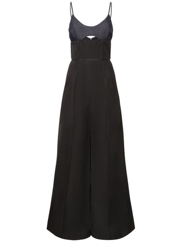 Jersey & Denim Wide Leg Jumpsuit - ET OCHS - Modalova