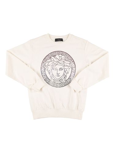 Sudadera De Algodón Con Logo - VERSACE - Modalova