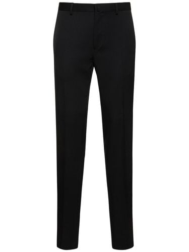 Cigarette Fit Wool Tuxedo Pants - LANVIN - Modalova