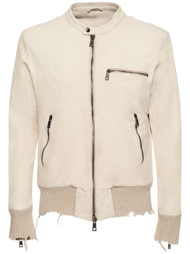 Chaqueta Bomber De Piel - GIORGIO BRATO - Modalova