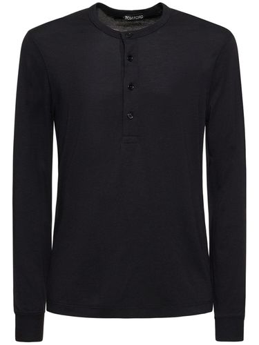 Camiseta De Lyocell Con Manga Larga - TOM FORD - Modalova