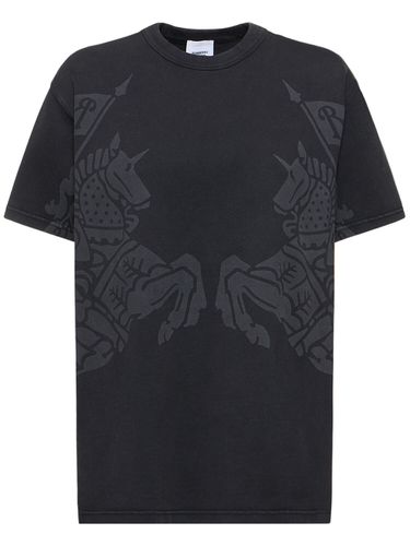 Carrick Printed Logo Crewneck T-shirt - BURBERRY - Modalova