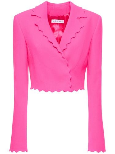 Wavy Trimmed Blazer Top - MACH & MACH - Modalova