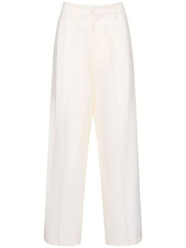 Twisted Light Wool Double Wide Pants - GIUSEPPE DI MORABITO - Modalova