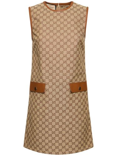 Kleid Aus Gg-baumwollmischcanvas - GUCCI - Modalova