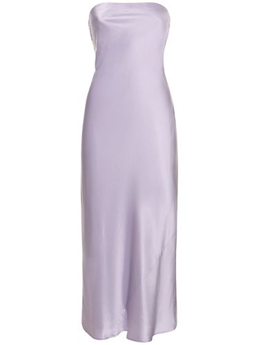 Joana Strapless Silk Midi Dress - REFORMATION - Modalova