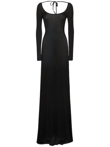 Stretch Viscose Jersey Long Dress - GIUSEPPE DI MORABITO - Modalova