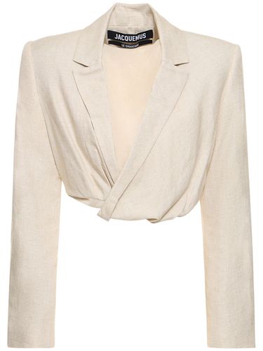 Chaqueta Corta De Lino - JACQUEMUS - Modalova