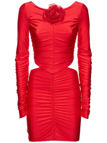 Shiny Stretch Jersey Mini Dress - GIUSEPPE DI MORABITO - Modalova