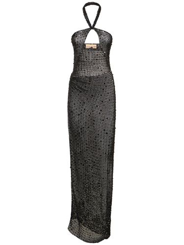 Gyra Knit Cut Out Long Dress - AYA MUSE - Modalova