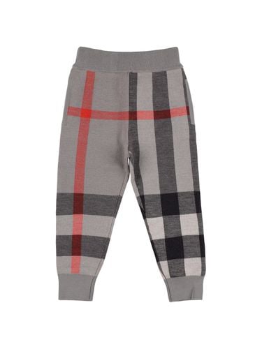 Jogginghose Aus Wolle Mit Karomuster - BURBERRY - Modalova