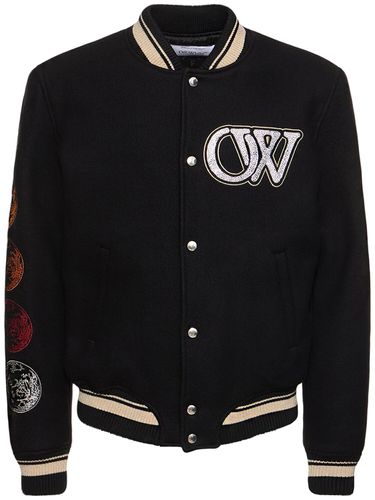 Chaqueta Varsity De Lana - OFF-WHITE - Modalova