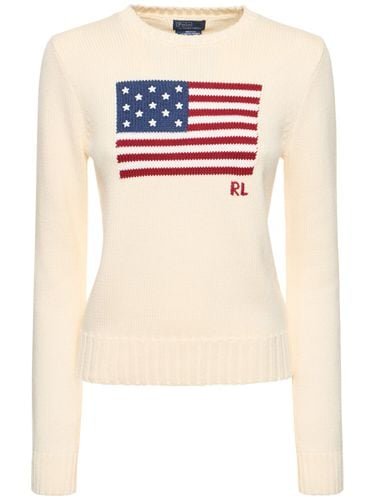 Flag Cotton Knit Sweater - POLO RALPH LAUREN - Modalova