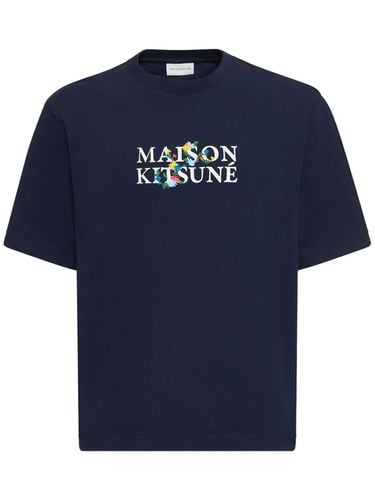 Maison Kistune Flowers Oversize T-shirt - MAISON KITSUNÉ - Modalova