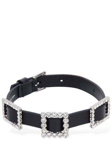 Choker In Pelle Con Cristalli - ALESSANDRA RICH - Modalova