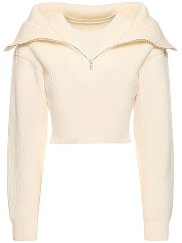 La Maille Risoul Wool Knit Crop Sweater - JACQUEMUS - Modalova