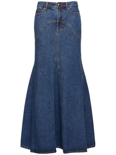 Luminosity Cotton Denim Maxi Skirt - ZIMMERMANN - Modalova