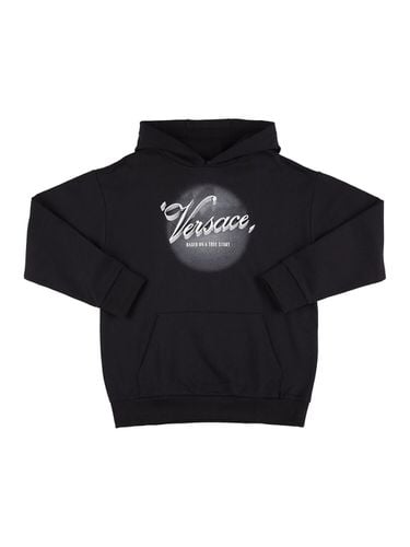 Sudadera De Algodón Con Logo Y Capucha - VERSACE - Modalova