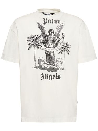 Camiseta De Algodón - PALM ANGELS - Modalova