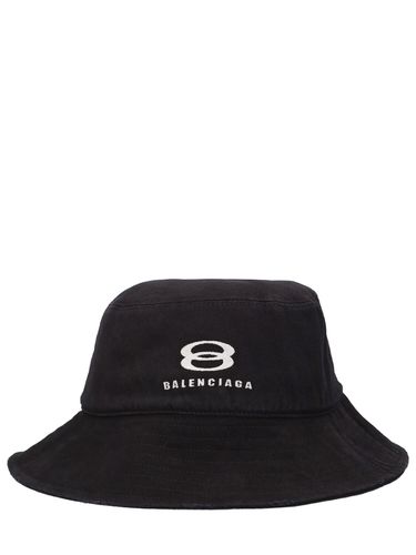 Cappello Bucket In Drill Di Cotone - BALENCIAGA - Modalova