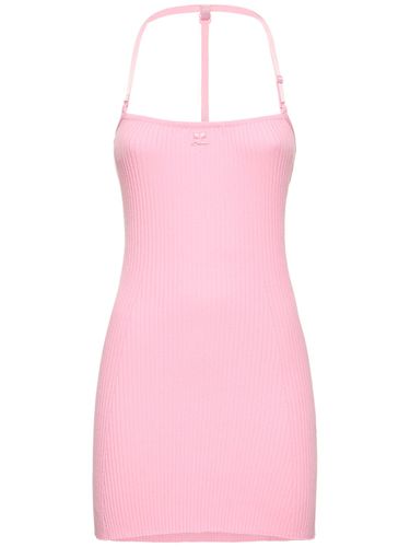 Strap Rib Knit Mini Dress - COURREGES - Modalova