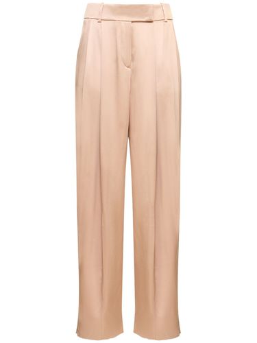 Double Silk Satin Loose Pants - GIORGIO ARMANI - Modalova