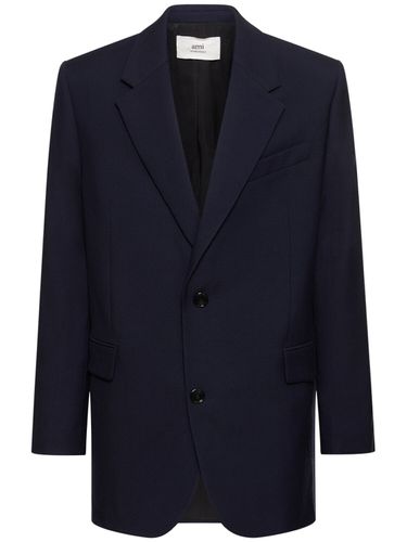 Oversize Single Breast Wool Blazer - AMI PARIS - Modalova