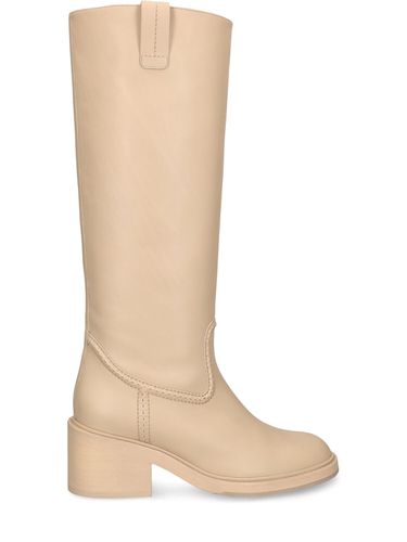 Botas Altas De Piel 60mm - CHLOÉ - Modalova