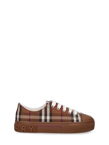 Schnürsneakers Aus Baumwolle Mit Druck - BURBERRY - Modalova