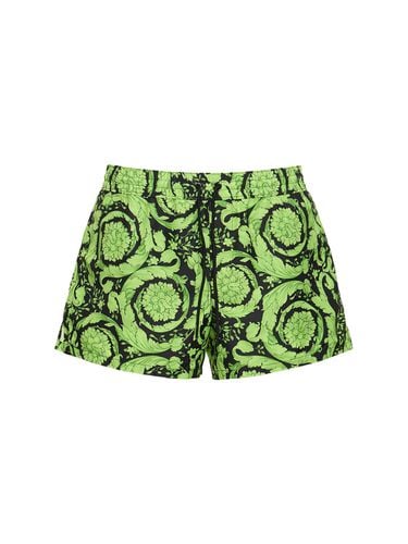 Bañador Shorts De Nylon Estampado - VERSACE - Modalova