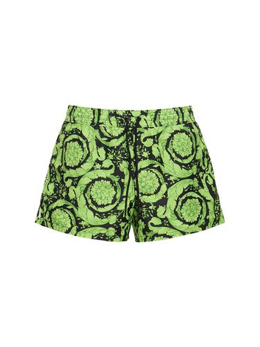 Badeshorts Aus Bedrucktem Nylon „barocco“ - VERSACE - Modalova