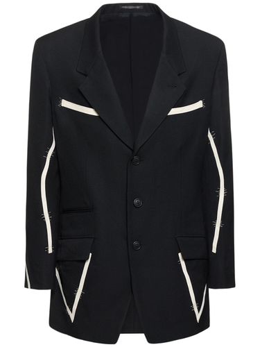 Blazer De Gabardina De Lana - YOHJI YAMAMOTO - Modalova