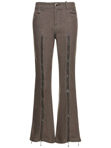 Aika Herringbone Zip-up Bell Pants - ANDERSSON BELL - Modalova